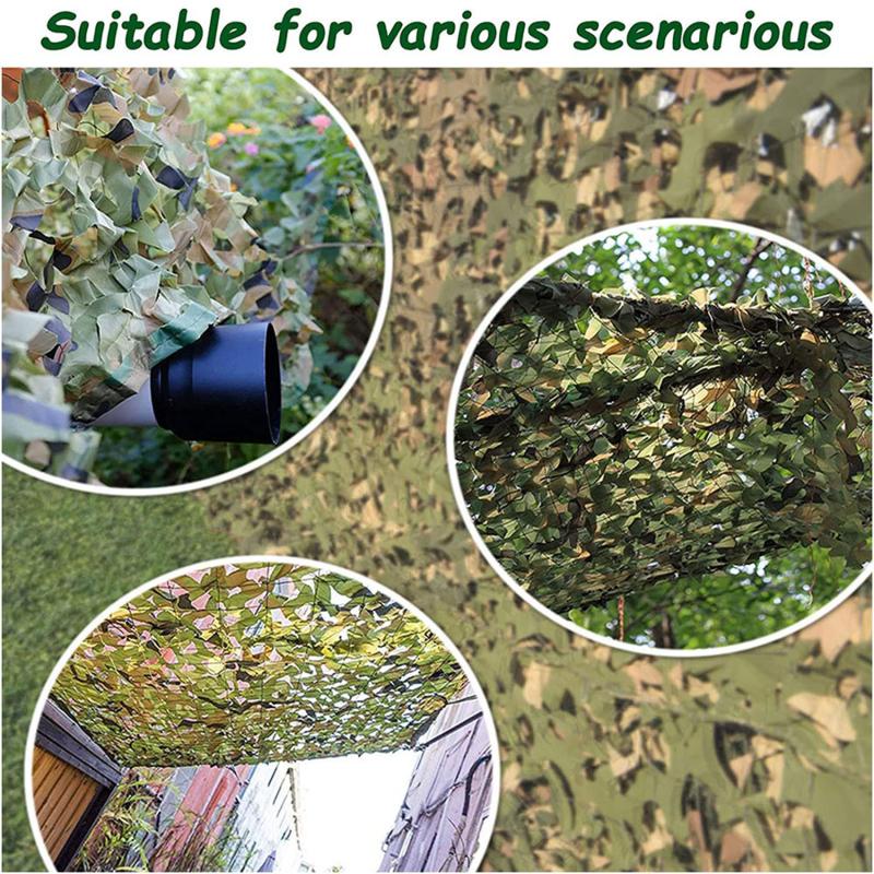 Filet de Camouflage Militaire Filet de Camouflage Camping Extérieur Bâche en Maille Couverture Pare-Soleil Décorations de Fête Jungle