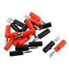 Uxcell Banana Silver Speaker Plug Dual Screw Lock Audio Plugs, 20pcs, Plated, Connectors, Jacks, Red/Black