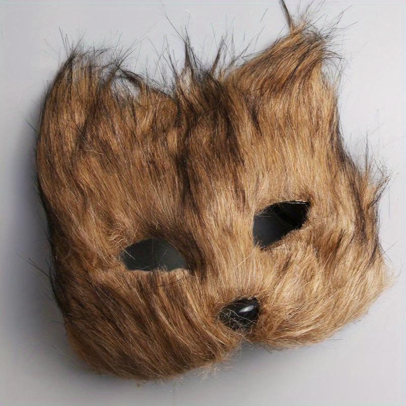 Fox Long Hair Half Face Mask Halloween Makeup Ball Party Prop Liaozhai Little Fox Fairy Mask