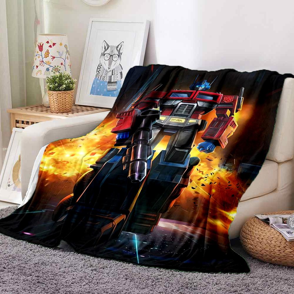 Transformers Flannel Blanket Throw Blanket Soft Warm Sofa Bed Camping Car Home Decor Unique Christmas Gift C9302251