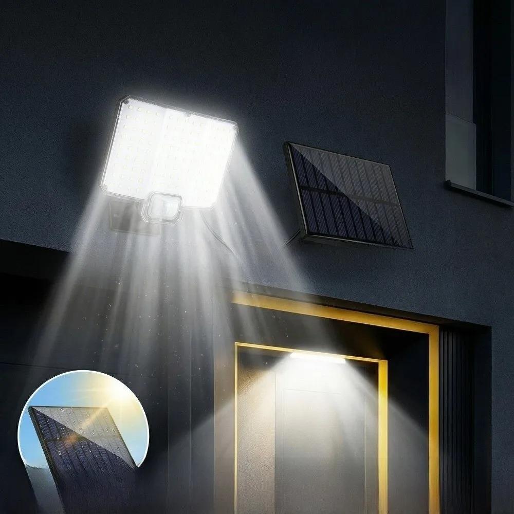 3 Mode Solar Wall Lamp Split Design Energy Saving Motion Sensor Light Waterproof with Remote Outdoor Wall Lights Outside