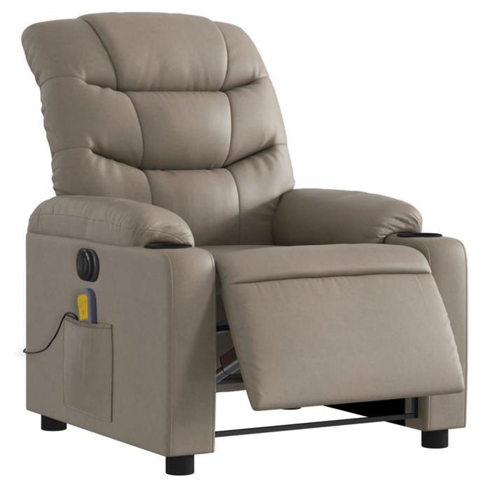 VidaXL Fauteuil de Massage Inclinable Électrique, Chaise de Relaxation avec Dossier, Siège avec Accoudoirs Salon, Moderne, 3206598