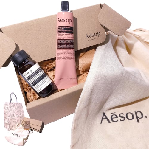 Pre-wrapped Aesop Hand Care Gift Set, Andrum Hand Cream and Hand Gel, Beauty Gift (1 set)