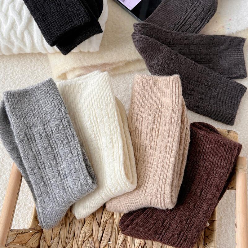 Yishan Yisi Autumn/Winter Cashmere Blend Mid-Calf Slouchy Socks