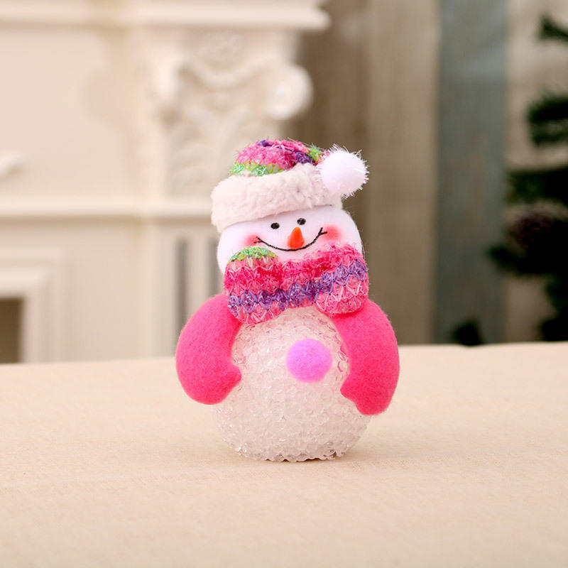 Christmas Decorations Luminous EVA Snow Man Night Light Christmas Gifts Christmas Tree Pendant Decorations