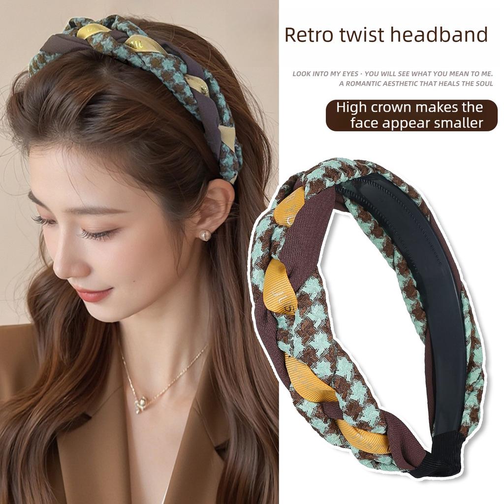 High-top Headband for Women, Trendy and Popular Online, Sophisticated and Versatile Hair Clip, Non-slip Toothed Headband Hair Accessory