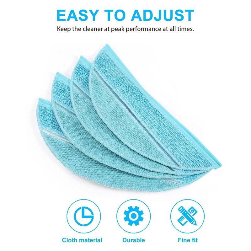 A74E-16Pcs Mop Cloths For Cecotec Conga Ultra 2290 Accessories Robotic Vacuum Cleaner Parts