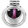 LEZEE Male Chastity Cage Chastity Belt With Peeing Hole Silicone Imitation Clitoris Plug Penis Cages Urethral Lock Sex Toys