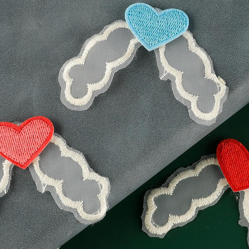 Duoku Original Love Cloth Label Accessories Socks Shoes And Hats Hair Accessories Lace Hairpin Accessories Headgear Brooch Embroidery Sticker