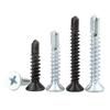Galvanized Black Phillips Countersunk Self-Drilling Screws M4.2-M4.8, National Standard Flat Head Swallow Tail, Self-Tapping Screws.