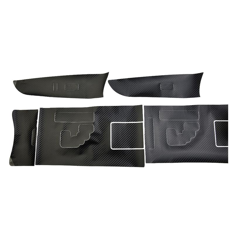 7pcs Car Interior Stickers Black Carbon Fiber For LEXUS IS250 300 350 2006-2012 Gear Shift Box Right-hand Drive