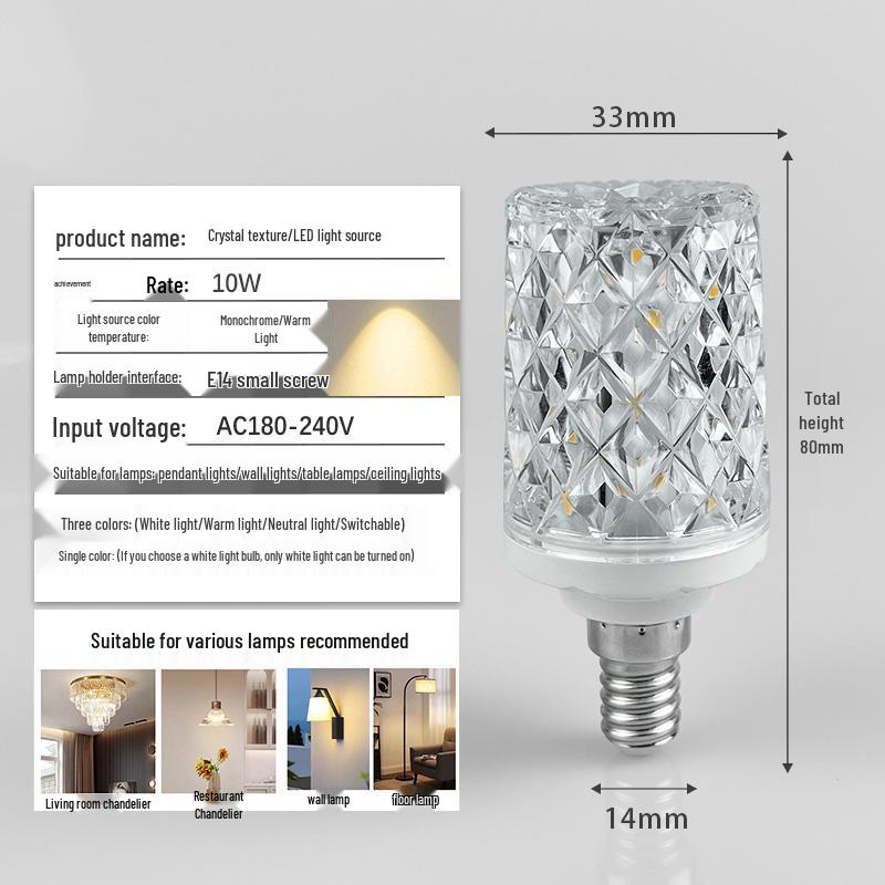 

Светодиодная лампа E14 без мерцания для защиты глаз - Сверхяркая и энергосберегающая замена для люстры