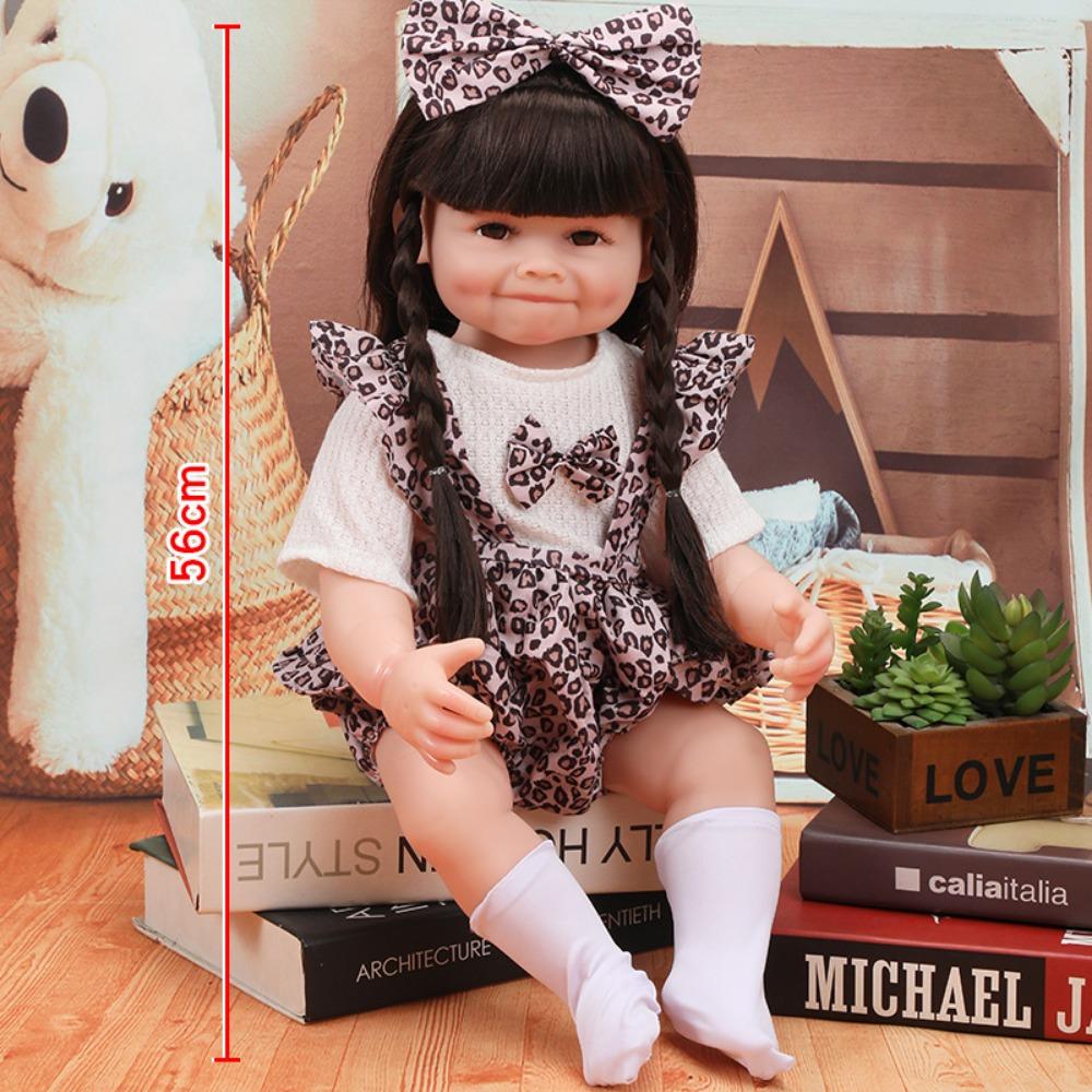 56Cm Reborn Simulation Barbie Gift Doll Baby Soft Gel Girl Toy Set Children's Doll