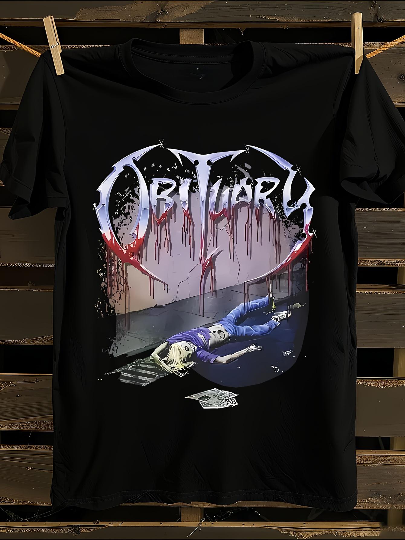 Obituary Slowly We Rot Gothic Heavy Metal Graphic T-shirt XXXXL