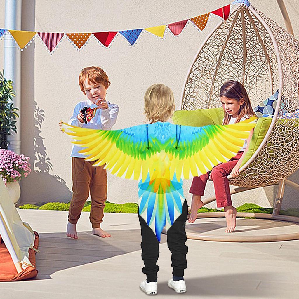 Bird-Costume for Kids Boys Parrot Wings Costume Role Play Costume for Daily Dress Up School Performances Masquerade
