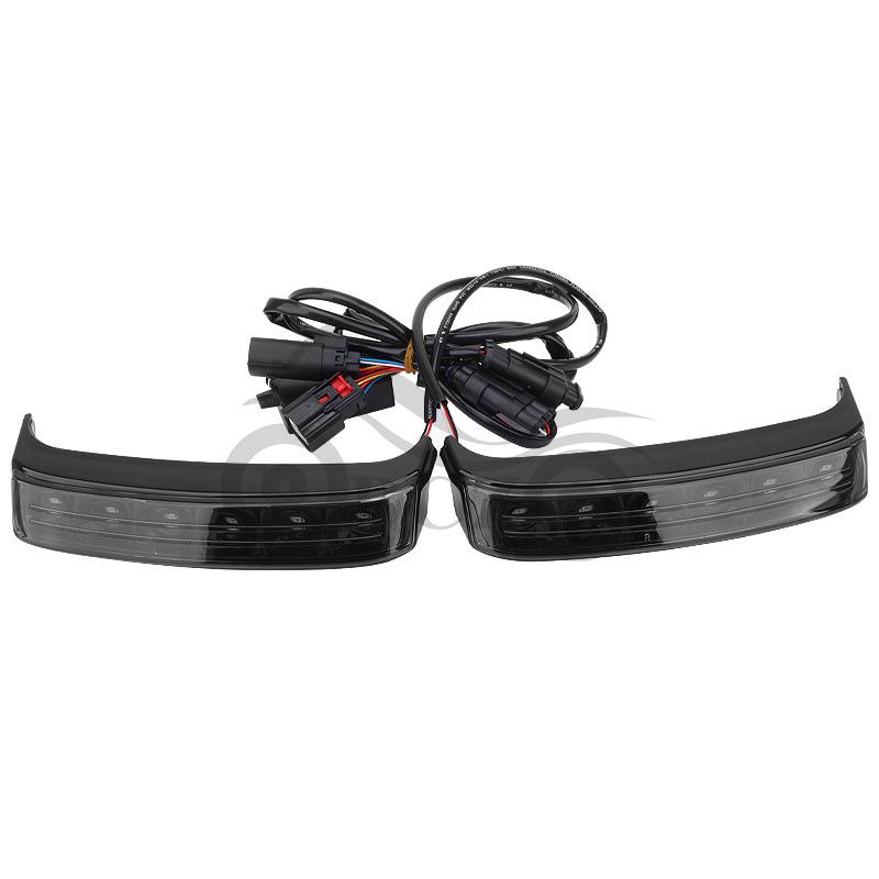 Harley Motorcycle Touring Side Box & Fairing Lights with Double Headlights