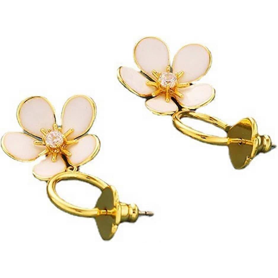 2023 New Elegant Flower Drop Earrings Simple Fashion Dangle Earrings Temperament Earrings Jewelry Birthday Mother's Day Valentines Day Gift for Women 