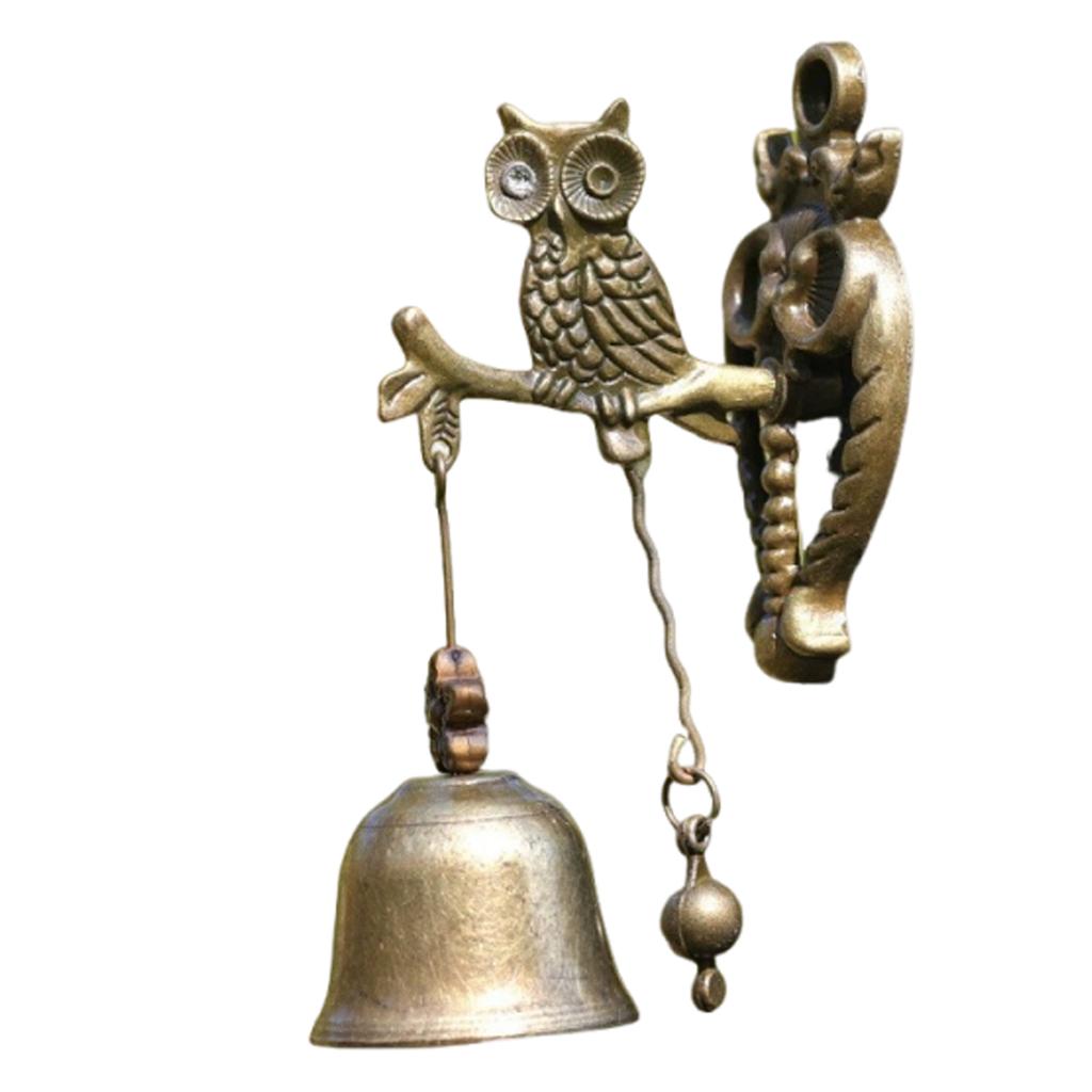 Vintage Metal Bell Door Shopkeeper Luck Knocker Windchime Magnetic Wall Hanging Ornament Room Garden Store Front Entrance Gift