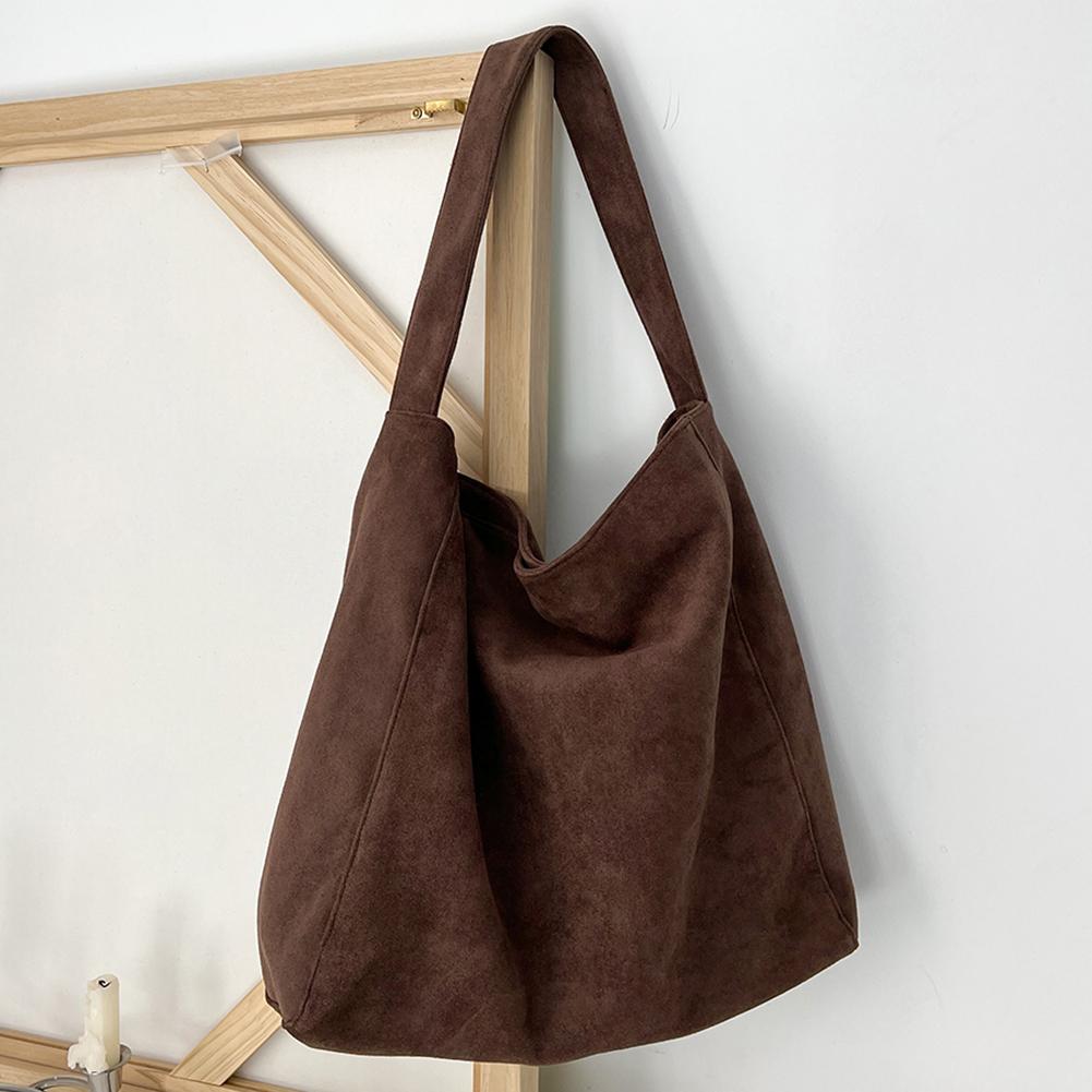 Sac Sous-Bras pour Femmes Mode Tissu Tweed Grande Capacité Sac à Bandoulière Sac à Main Décontracté pour Usage Quotidien au Bureau Sac à Main Couleur Unie
