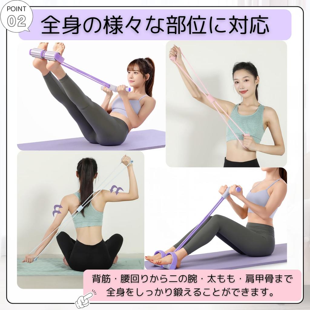 RAYTRUTH Back Training Set of for Strength Training and Stretching Tubes, 2, (Pink)