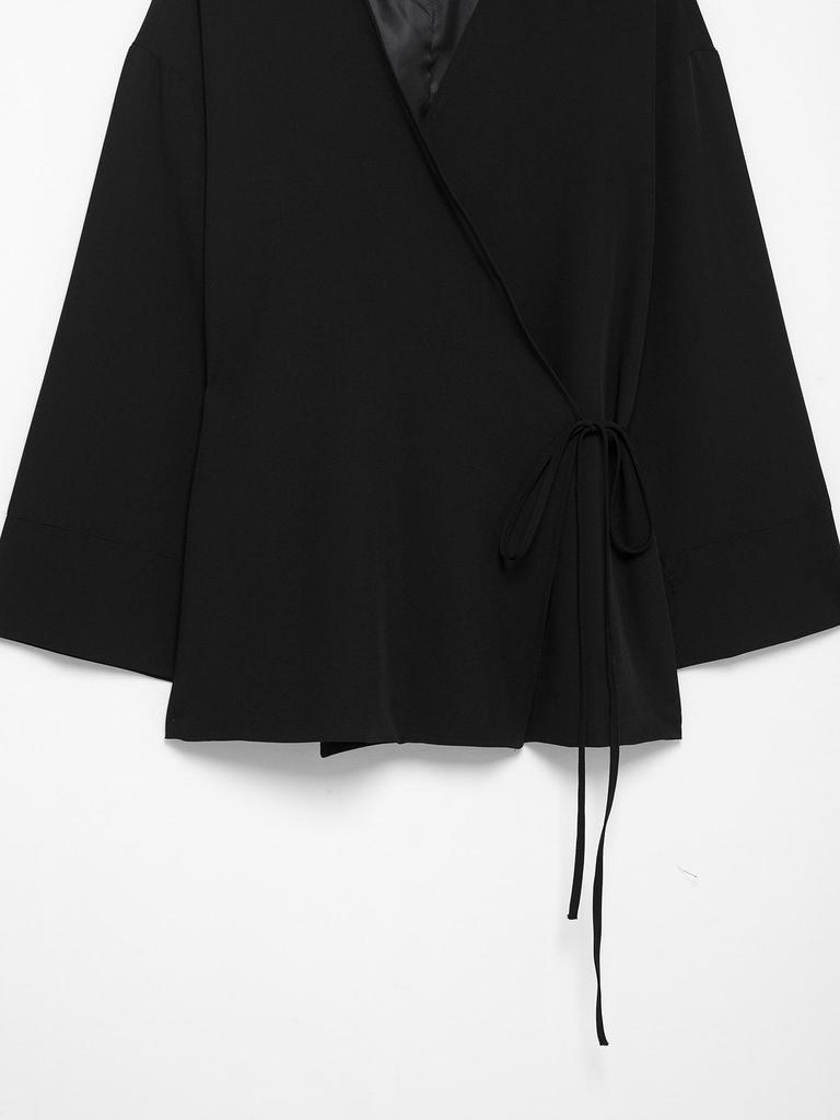 2025 Spring Women's Double-Breasted Kimono-Style Suit Jacket & Pants Set