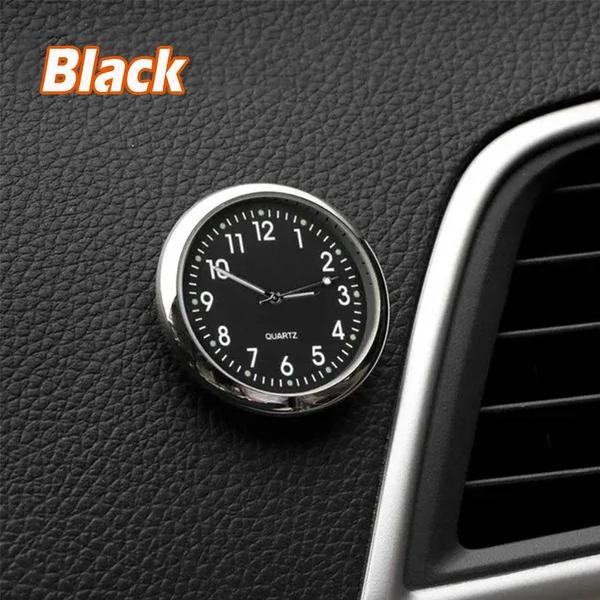 

1Pc Mini Car Clock Decoration Electronic Meter Timepiece Auto Interior Ornament Automobiles Sticker Watch чорний