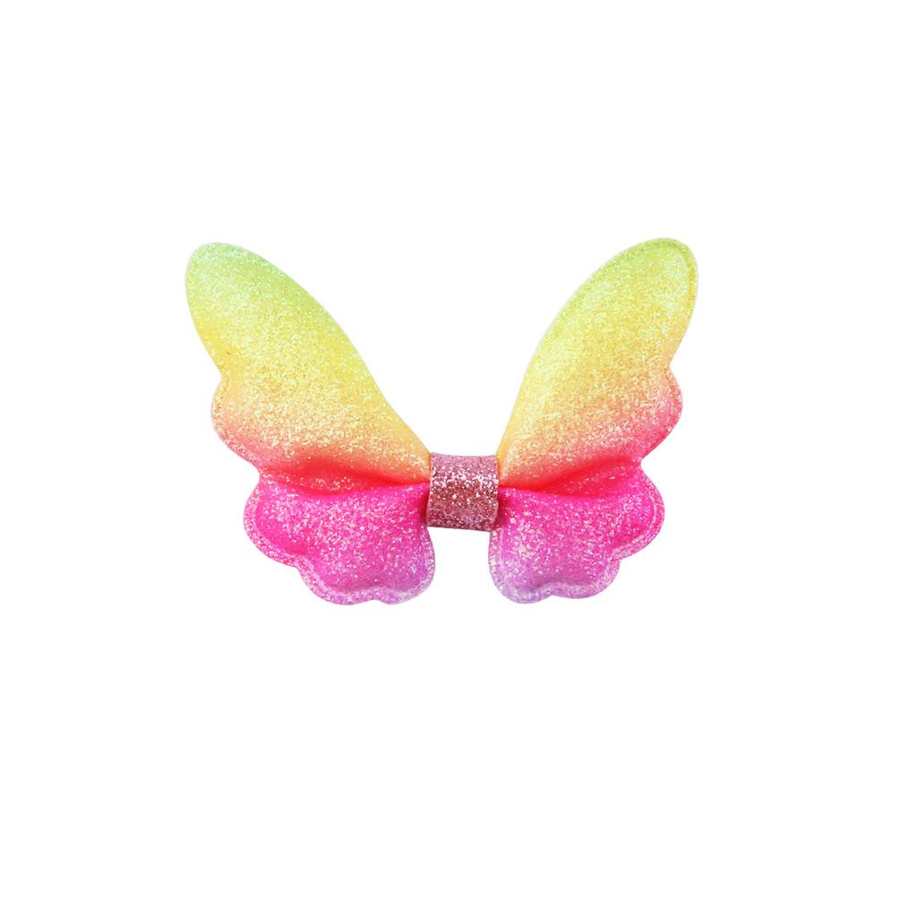 Glitter Mini Butterfly Hair Clips for Baby Girls Sparkly Colorful Hair Accessories Women Cute Small Tiny Clips Hair Accessories