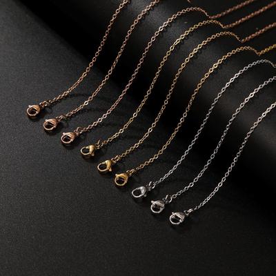 Edelstahl Kreuzkette O-förmige Halskette für DIY Schmuck – Damen Schlüsselbein- und Pullover-Accessoire