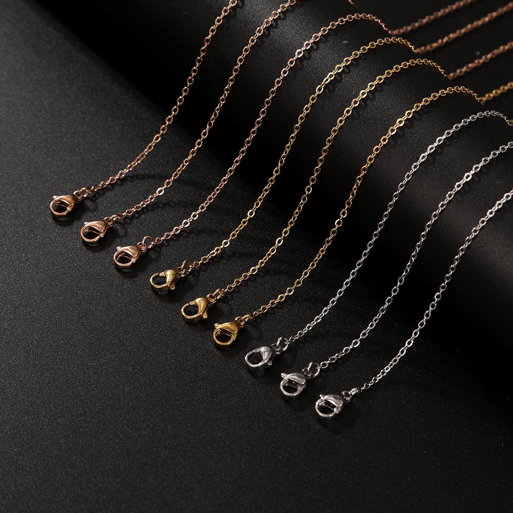 

Stainless Steel O-Shaped Hammer Chain Necklace for Women Steel