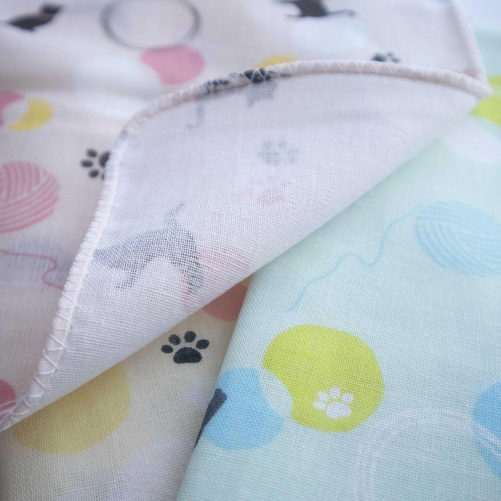 Cute Gauze Hand Towel Soft To the Made In Japan Cat 3 Set, Touch, 100% Cotton, (A. Design, Pieces)