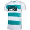 Neo Logo Round Neck Breathable Running Short Sleeve T-Shirt Men T-Shirts White Green DW8133