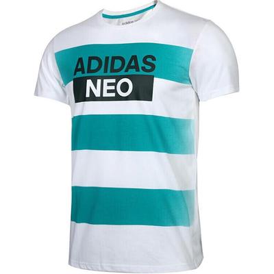 Neo Logo Round Neck Breathable Running Short Sleeve T-Shirt Men T-Shirts White Green DW8133