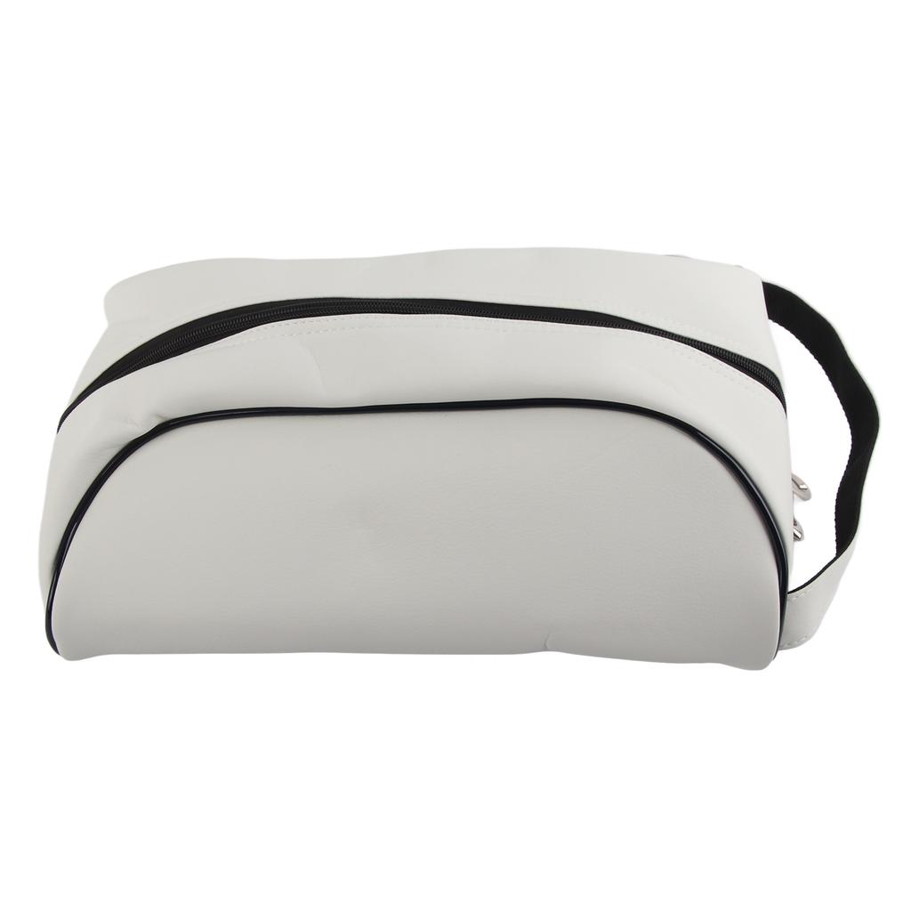 PU-läder Golfskoväska Hemma Resa Dammtät Förvaringsväska Tillbehörsväska Vit