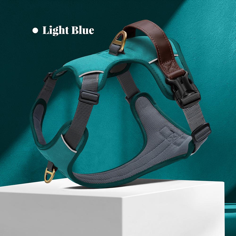 Durable Dog Harness Breathable Nylon Pet Dog Harnesses Vest with Control Handle Adjustable for Medium Large Dogs No Pull Vests