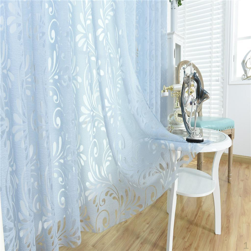 

Grommet Floral Textured Bay Window синій