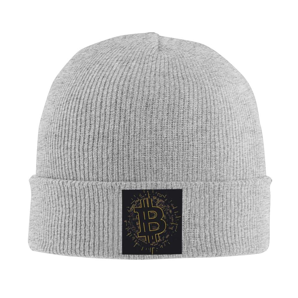 Bitcoin BTC Crypto Currency Warm Knitted Cap Winter Knit Bonnet Hat Skullies Beanies Hip Hop Caps for Unisex