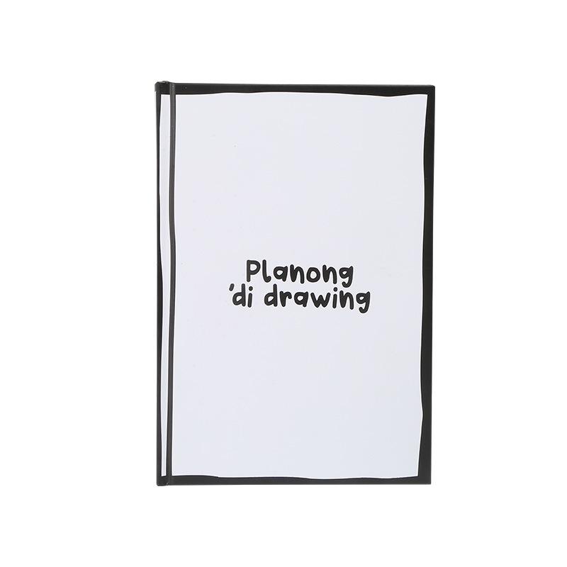 A5 Grid Hardcover Journal - Simple Meeting Minutes Notebook, Trendy & Portable A5