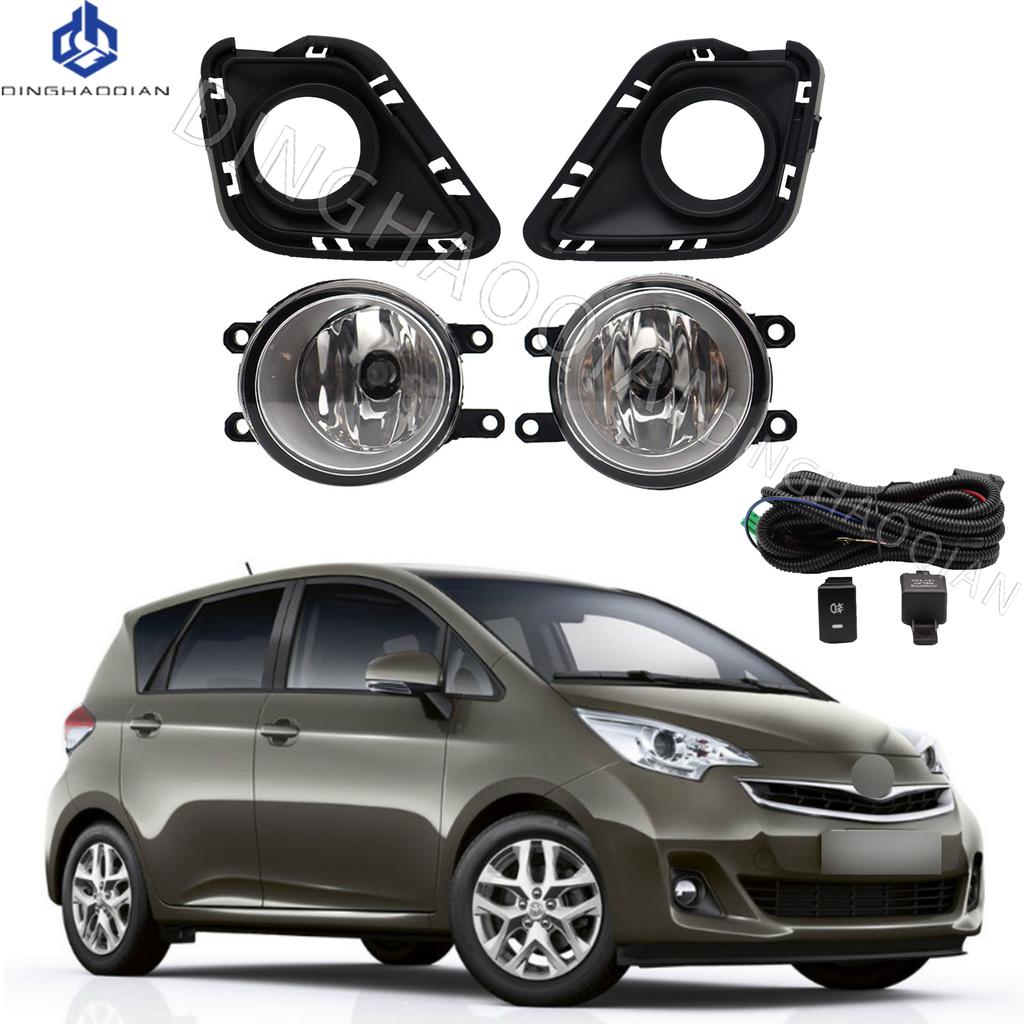 1 Set Fog Lights Headlight For Toyota Ractis Verso 2010 2011 2012-2014 LED Fog Lights Car Fog Lamp Kit With Harness Bulb Switch