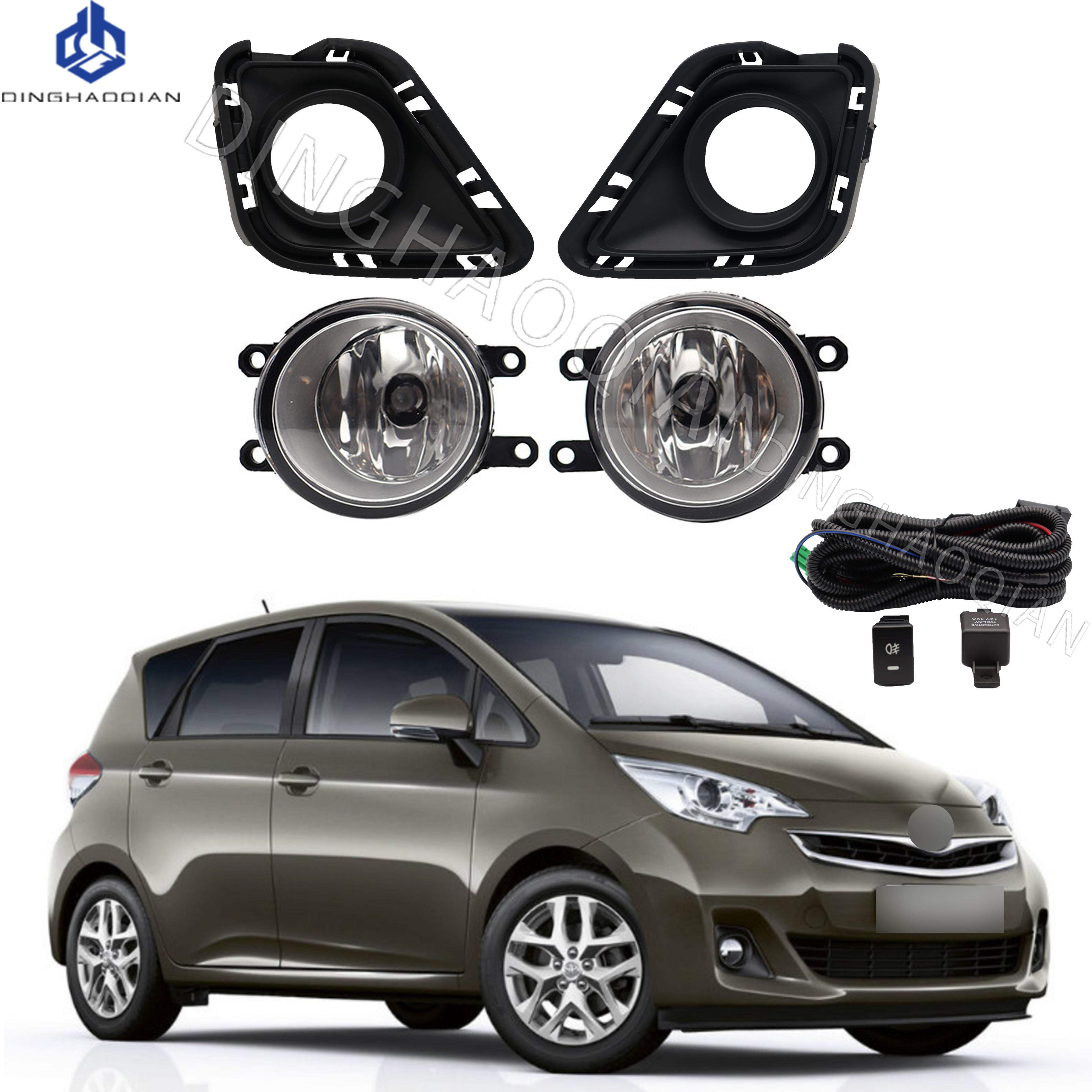 

1 комплект противотуманных фар головной свет для Toyota Ractis verso 2010 2011 2012-2014 светодиодные противотуманные фары автомобильный комплект противотуманных фар с жгутом проводов лампой переключателем 1 set