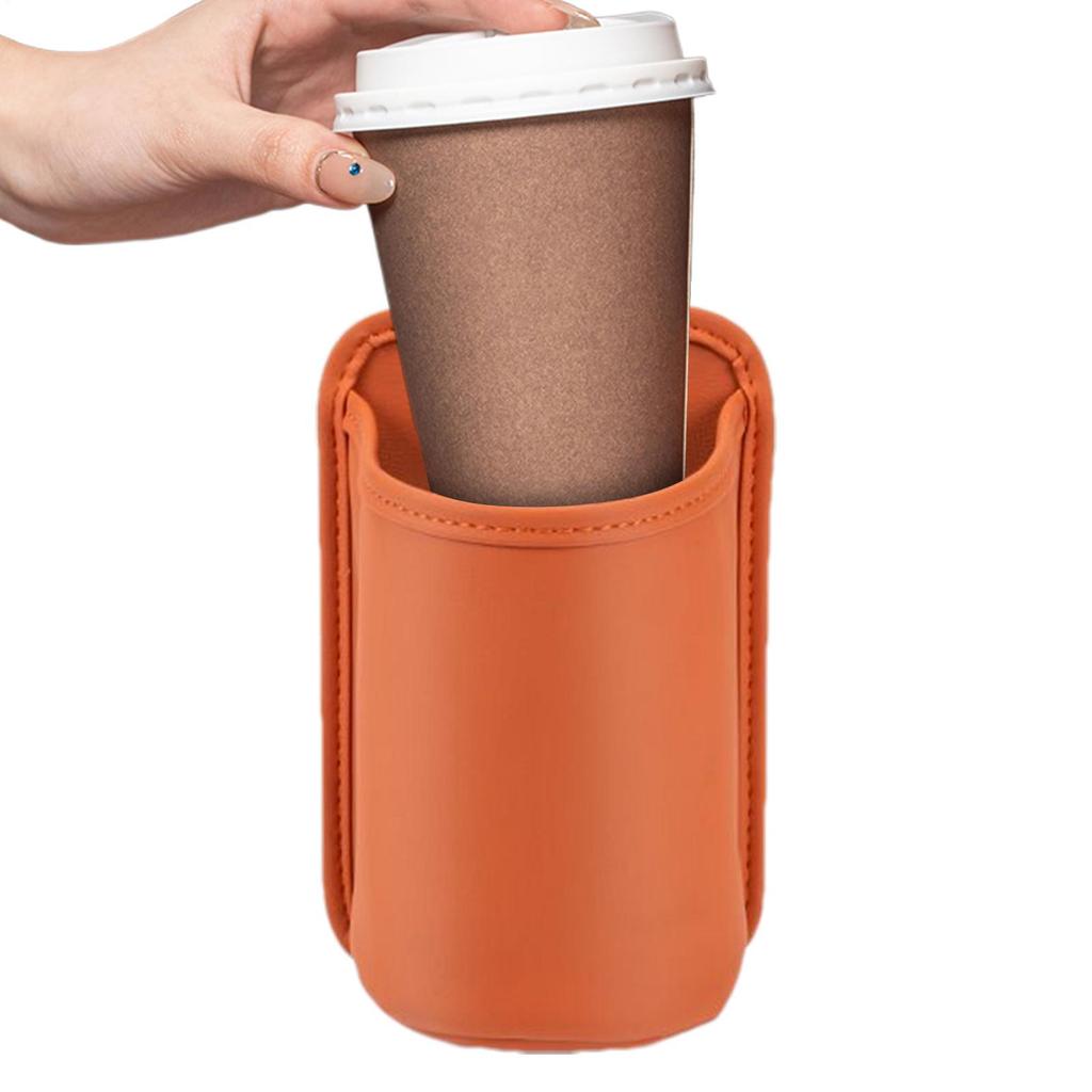 Car Door Cup Holder Car Cup Holder Door Storage Box Leather Drink Rack Hanger Vehicle Accessories Interior Decor Backseat