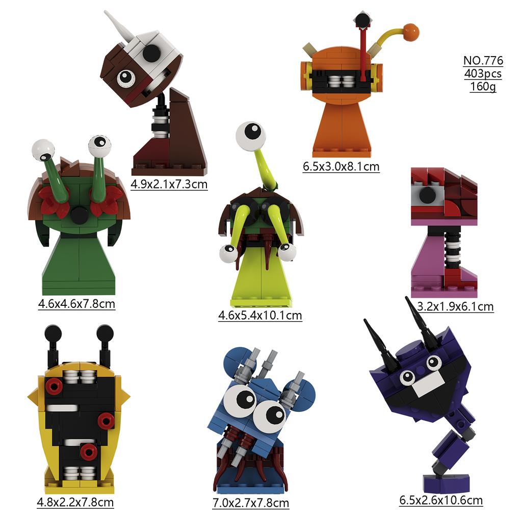 Set di blocchi da costruzione Sprunki Oren,Raddy,Clukr,Fun Bot,Vineria,Grigio,Brud,Garnold OWAKCX,Cielo,Sig.. Giocattoli Modello Sole Regali per Bambini