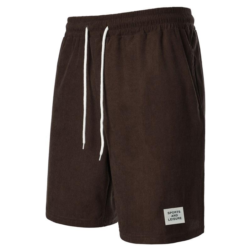Summer New Style Men's Solid Color Sports Pants Corduroy Simple Five-point Shorts Loose And Comfortable Casual Pants