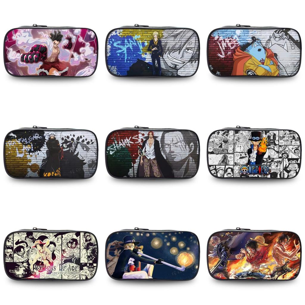 One Piece Luffy Anime Printed Single Layer Stationery Storage Pencil Bag For Students And Office Use