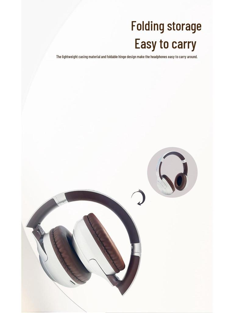 Retro Style Foldable Over-Ear Bluetooth Headphones with Digital Display | Heavy Bass | Wireless Sports Accessory