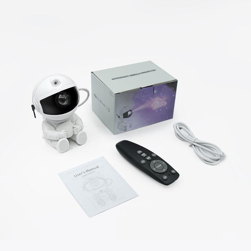 Starlit Sky Projector Night Light: Bedroom Ornament with Hug Star Style & Laser Fantasy Nebula Effect.