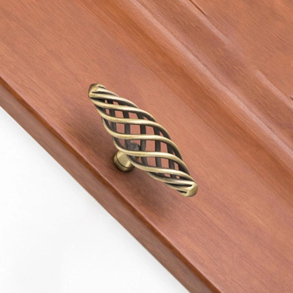 Antique Bronze Birdcage Home Hardware Cupboard Wardrobe Handle Pull Drawer Knobs Door Knob Furniture Handles Cabinet Pullers