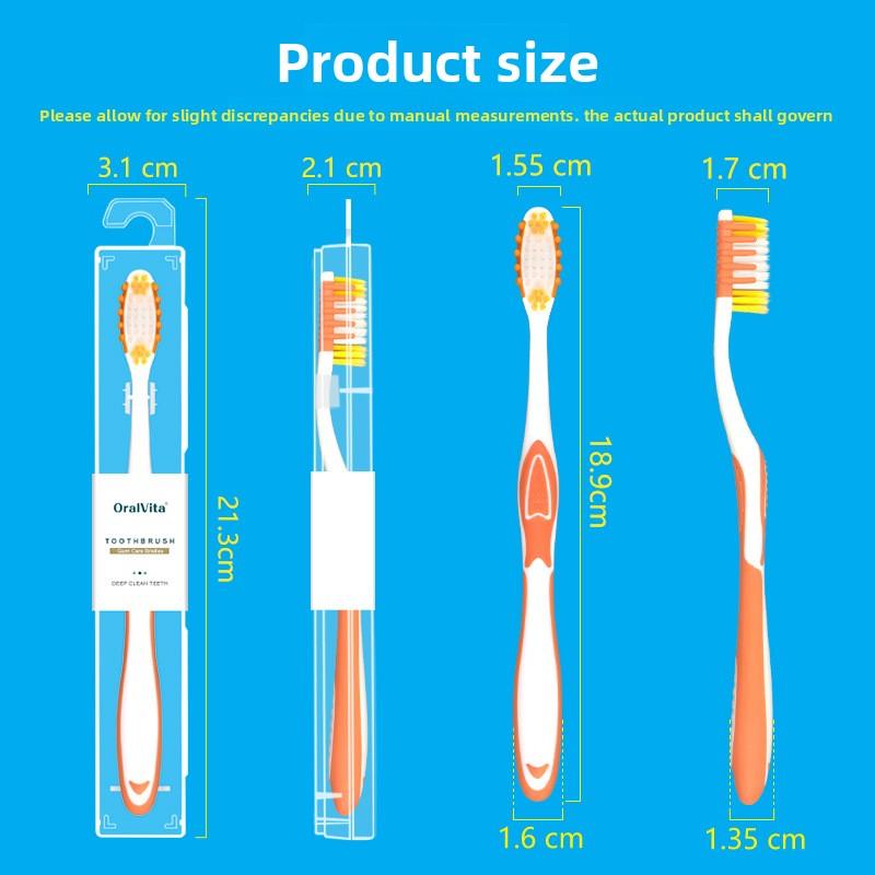 Individually Packaged Soft Bristle Toothbrush for Adult Oral Cleaning