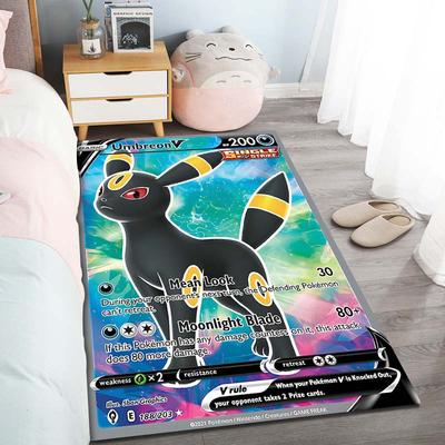 17 Styles P0kemon Eevee Clan Cards Pattern Carpets for Living Room Bedroom Bedside Floor Mat Area Rug Home Decor Outdoor Rug