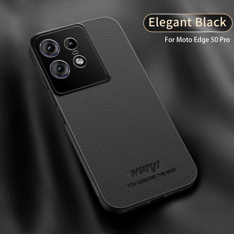 

Роскошный деловой кожаный мягкий каркас с магнитной крышкой для Motorola Edge 50 Pro Edge50Pro 5G Чехлы для телефонов Capa Motorola Edge 50 Pro чёрный