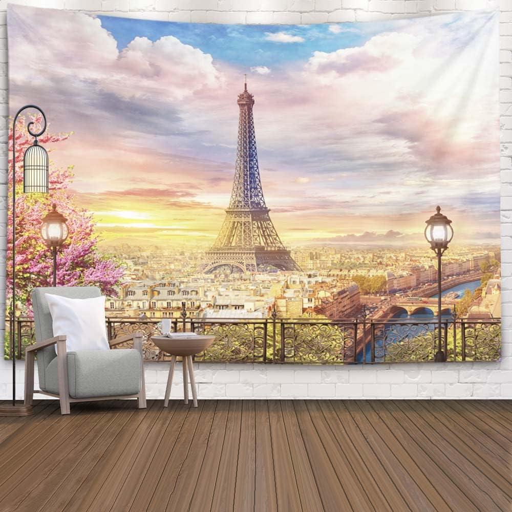 Tapestry Crannel Beautiful View Balcony Paris 75x100